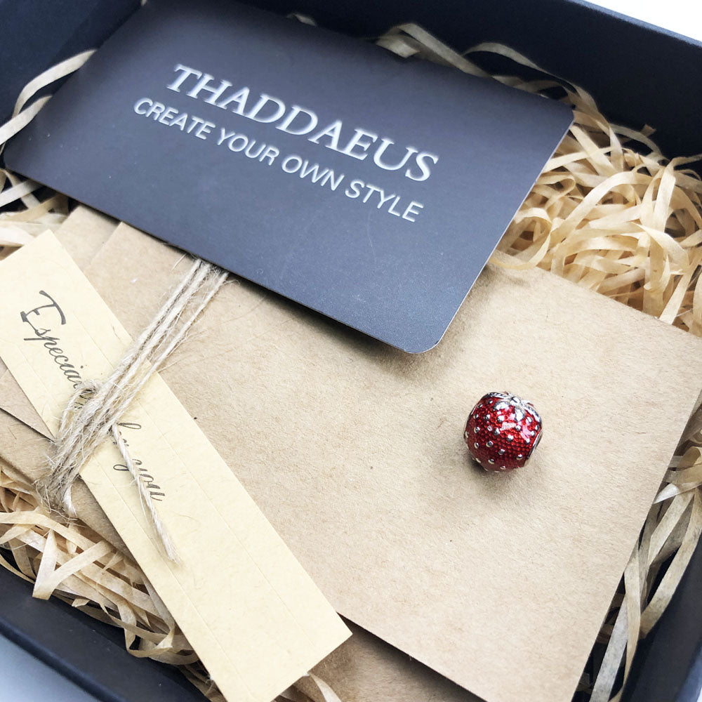 Sweeten Your Style: Strawberry 925 Sterling Silver Charm
