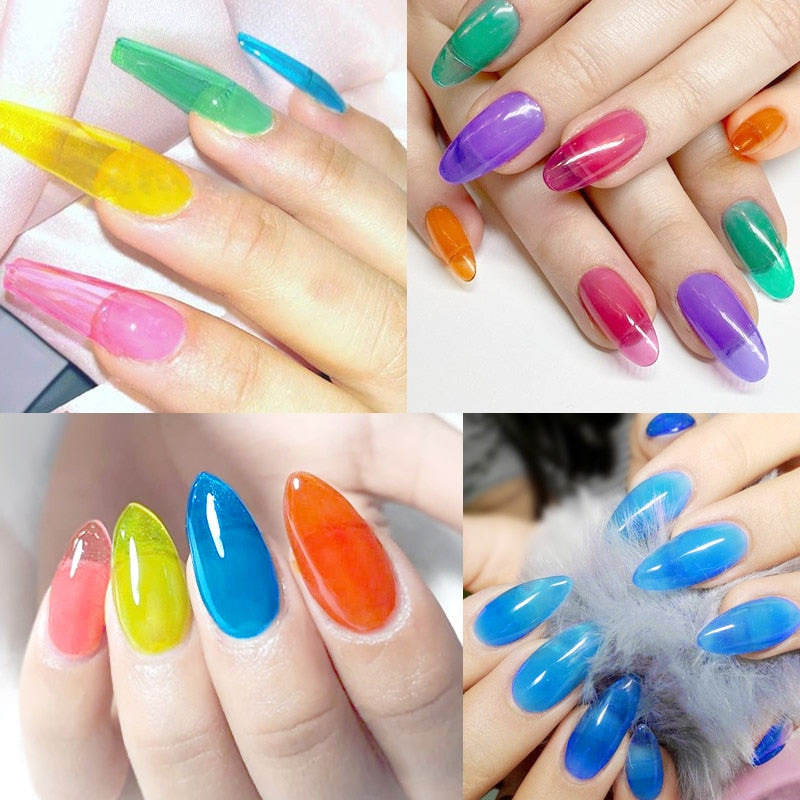 Translucent Colored Gel Nail Enamel