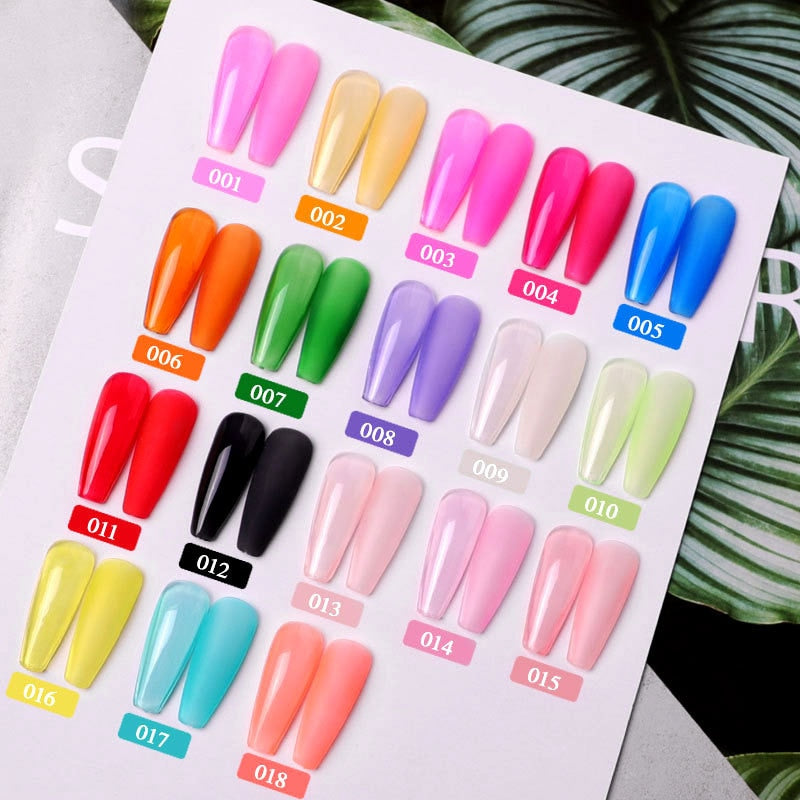 Translucent Colored Gel Nail Enamel