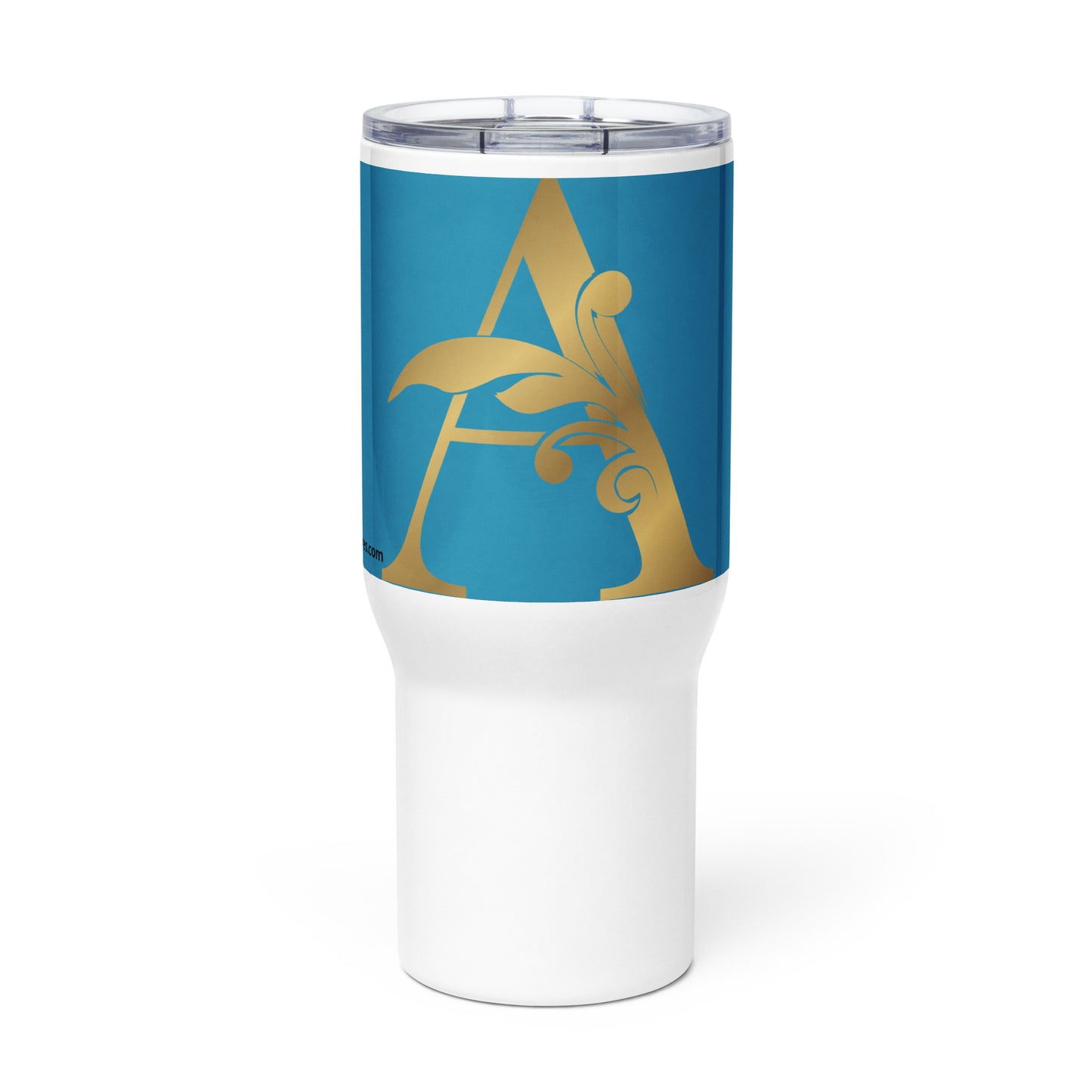 "A" Travel Mug Blue