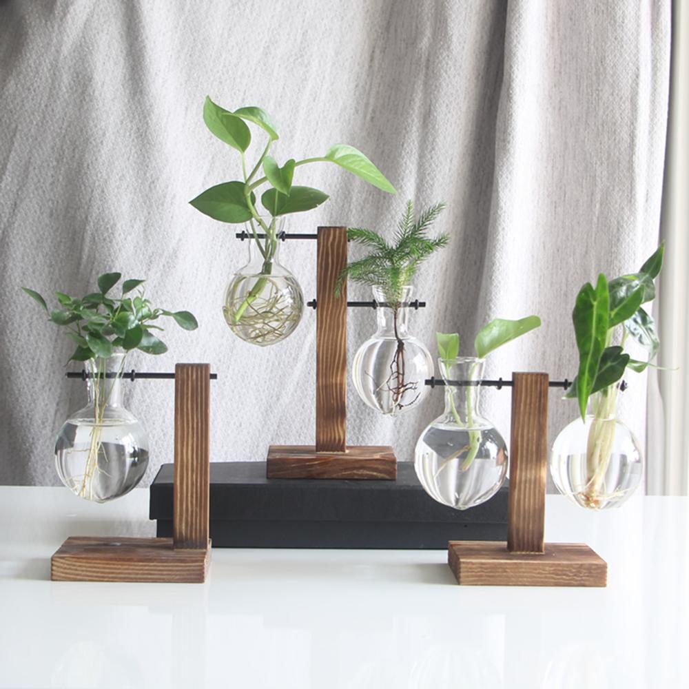 Wood Vase Planter Terrarium