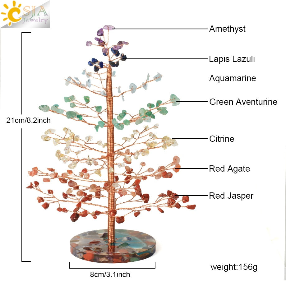 7 Chakra Natural Crystal Tree