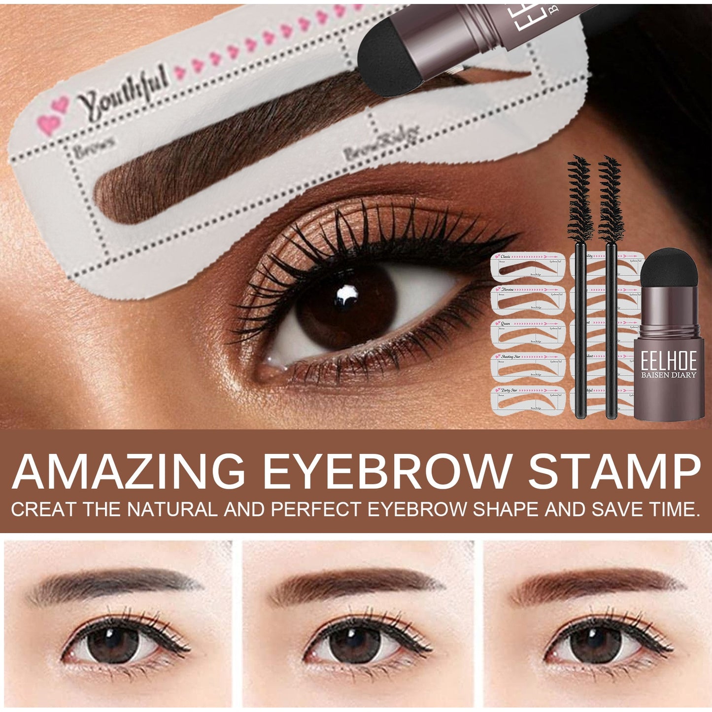 Flawless Brows Made Easy: One Step Eyebrow Stamp Shaping Kit