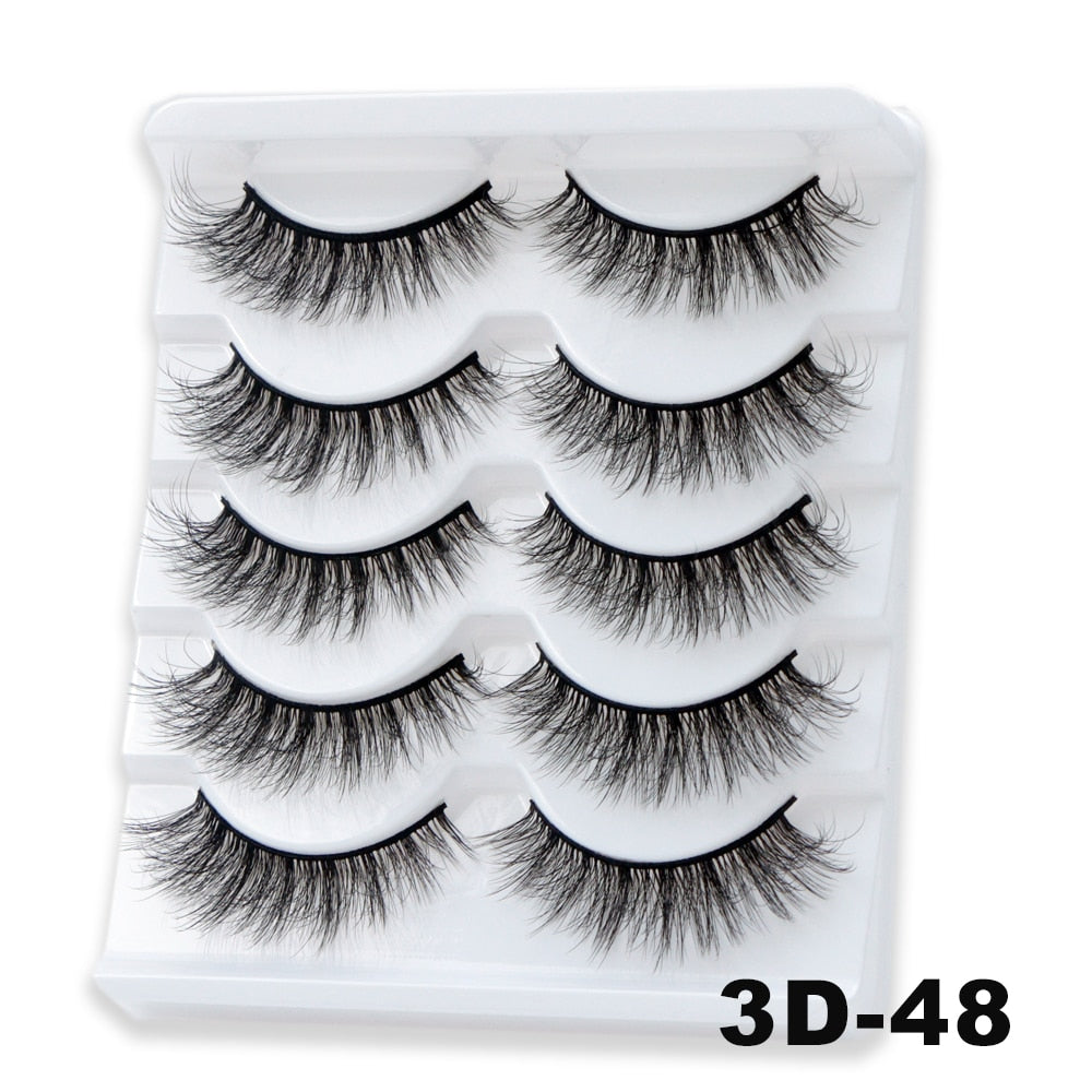 10Pairs Vegan Mink Lashes Natural. Dramatic.