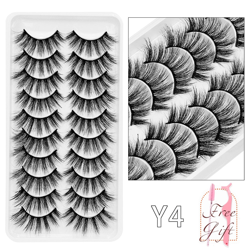 10Pairs Vegan Mink Lashes Natural. Dramatic.