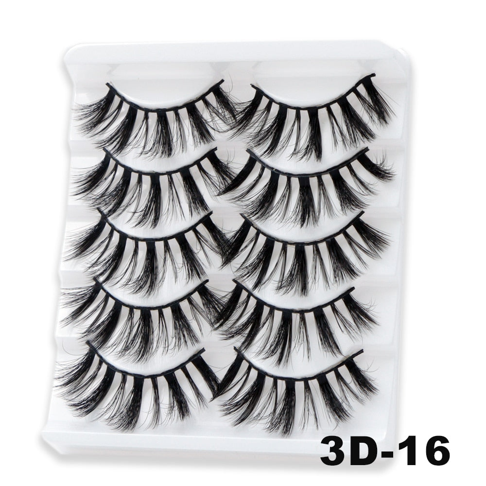 10Pairs Vegan Mink Lashes Natural. Dramatic.