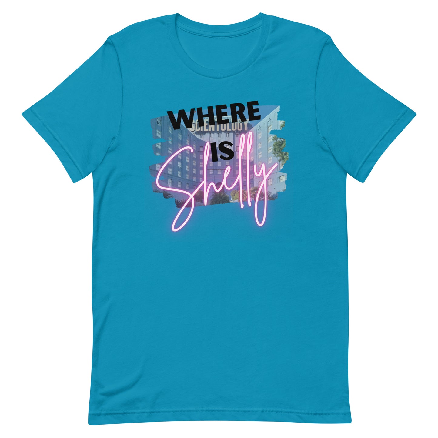 Where is Shelly? Unisex t-shirt